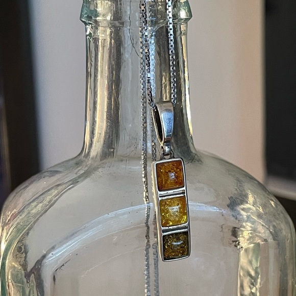 Amber Drop Earrings + Necklace Set - Picture 6 of 13